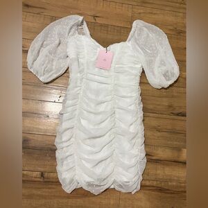 Hello Molly NO WRONGS COMMITTED DRESS WHITE Womens Sz Small.